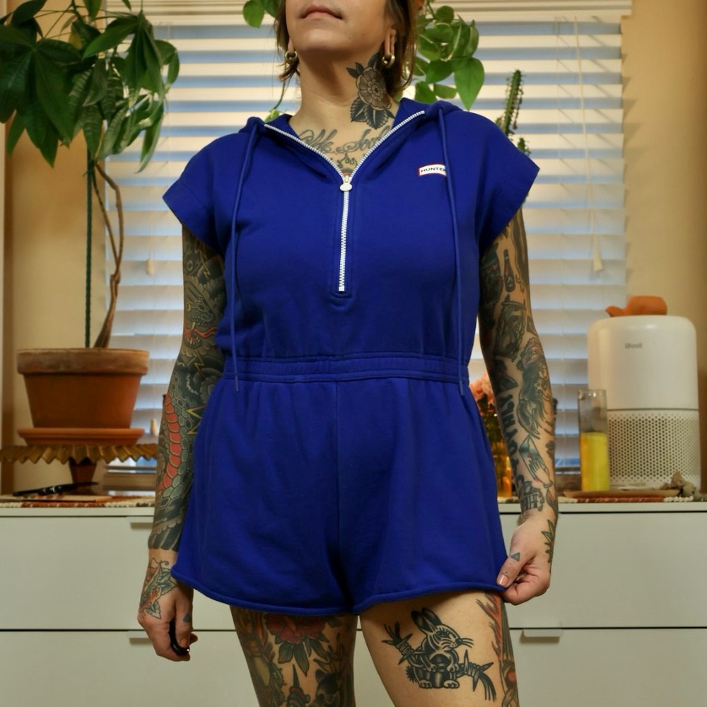 Target x Hunter Blue Cotton Zip Romper